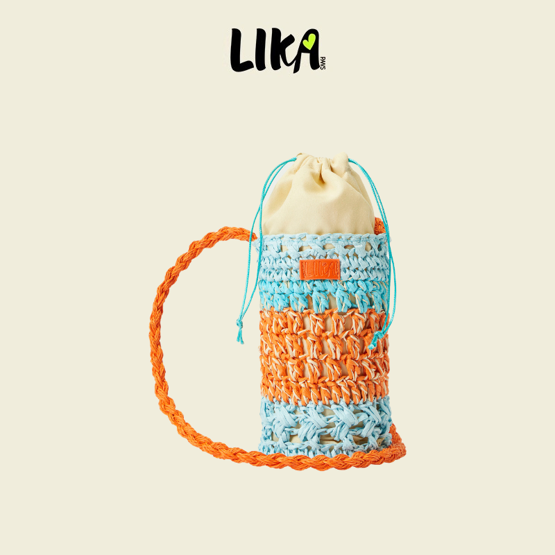 Eco Pet Woven Tote Blue Orange