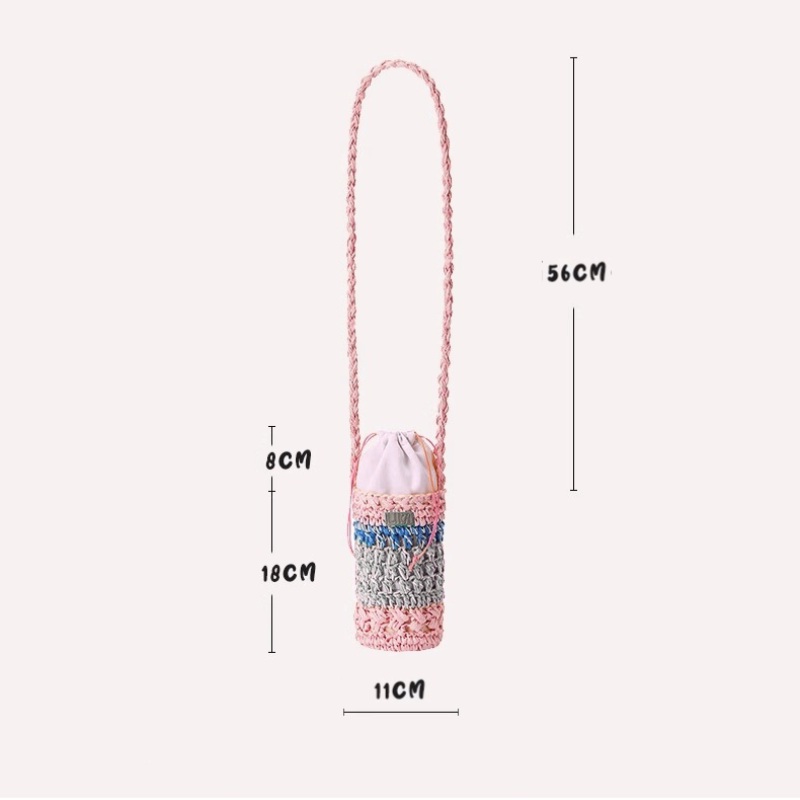 Eco Pet Woven Tote Pink Green