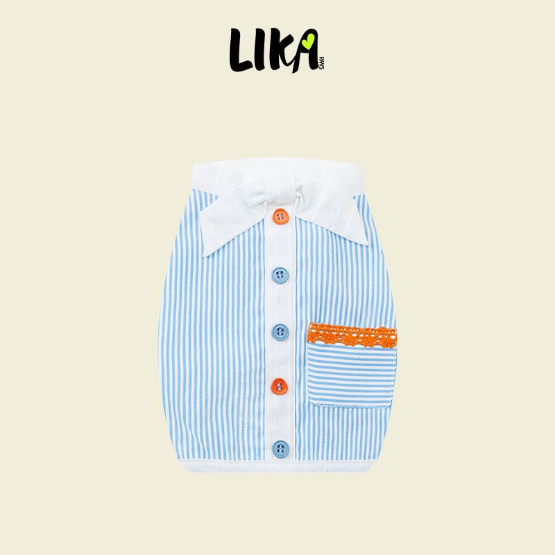 Ballroom Button Down Shirt Blue - Shirt - LIKAPAWS