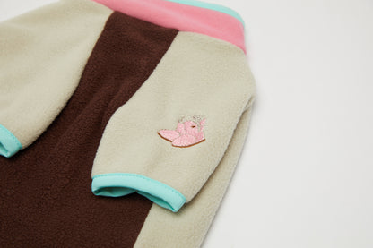 Outdoor Adventure Fleece Coat Pink Brown Fall Winter Collection