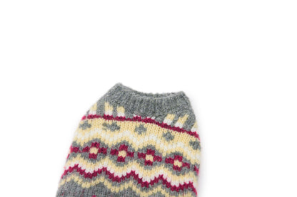 Colorful Fair Isle Sweater Gray Fall Winter Collection