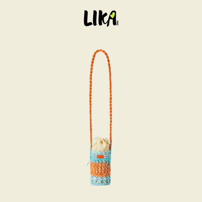 Eco Pet Woven Tote Blue Orange