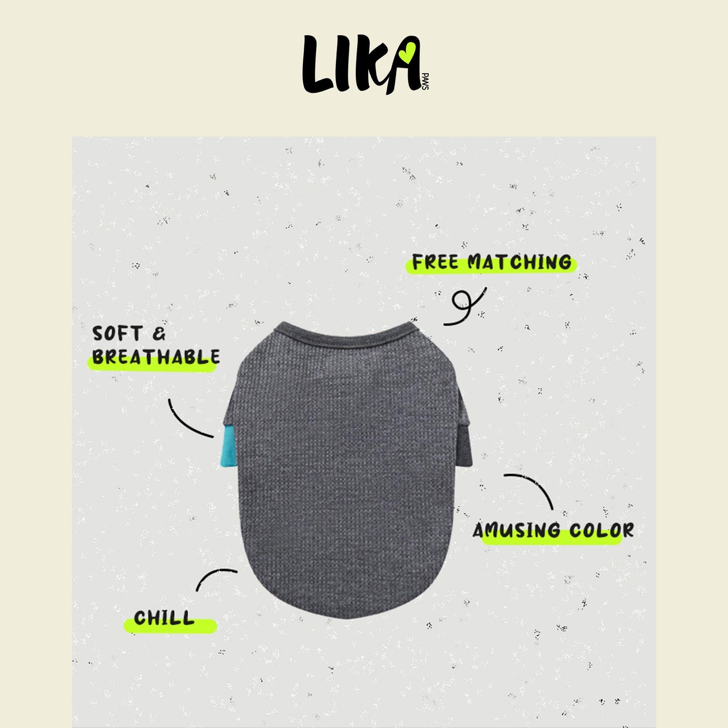 7x24 With You Short Sleeved Shirt - Dark Gray - Shirt - LIKAPAWS