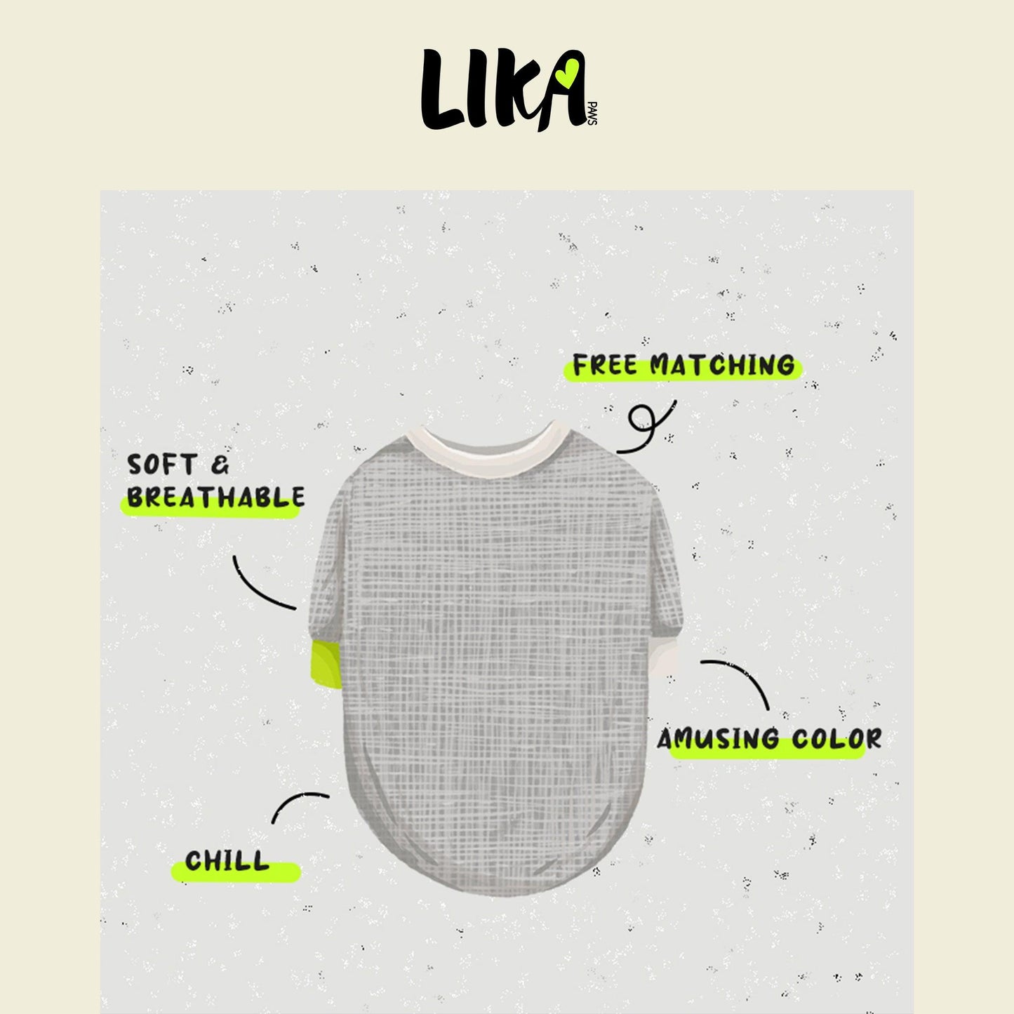 7x24 With You Short Sleeved Shirt - Light Gray - Shirt - LIKAPAWS