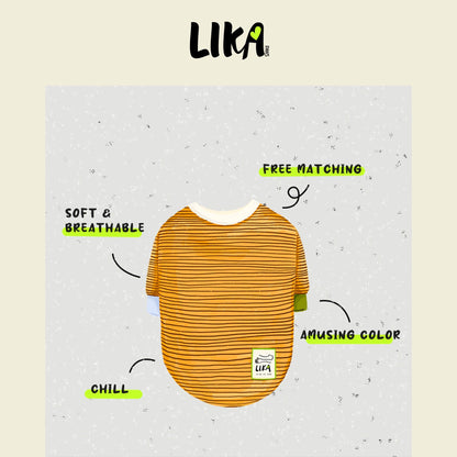 7x24 With You Short Sleeved Shirt - Yellow Black - Shirt - LIKAPAWS