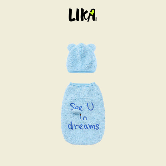 Daydream Plush Loungewear Set Blue