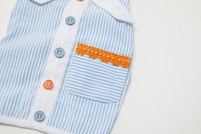 Ballroom Button Down Shirt Blue Spring Summer Collection