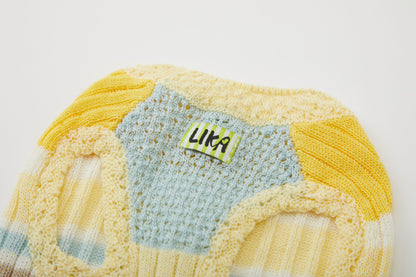 Breathable Linen-Blend Dog Knitwear Yellow Spring Summer Collection