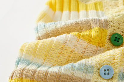 Breathable Linen-Blend Striped Dog Top Yellow Spring Summer Collection
