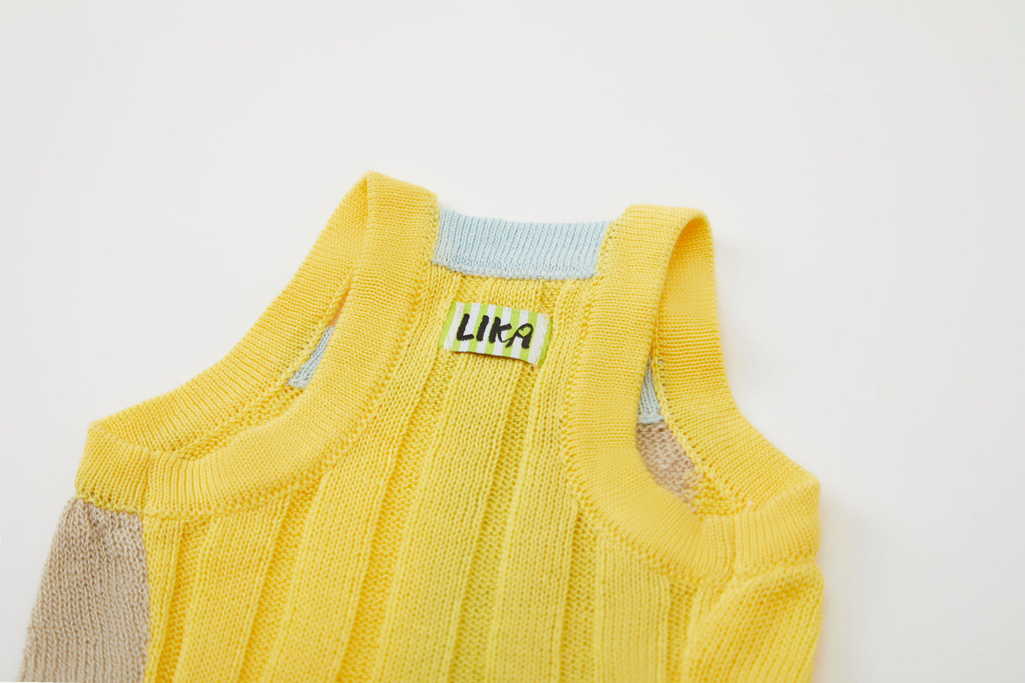 Cooling Lyocell Knitted Top Yellow Spring Summer Collection
