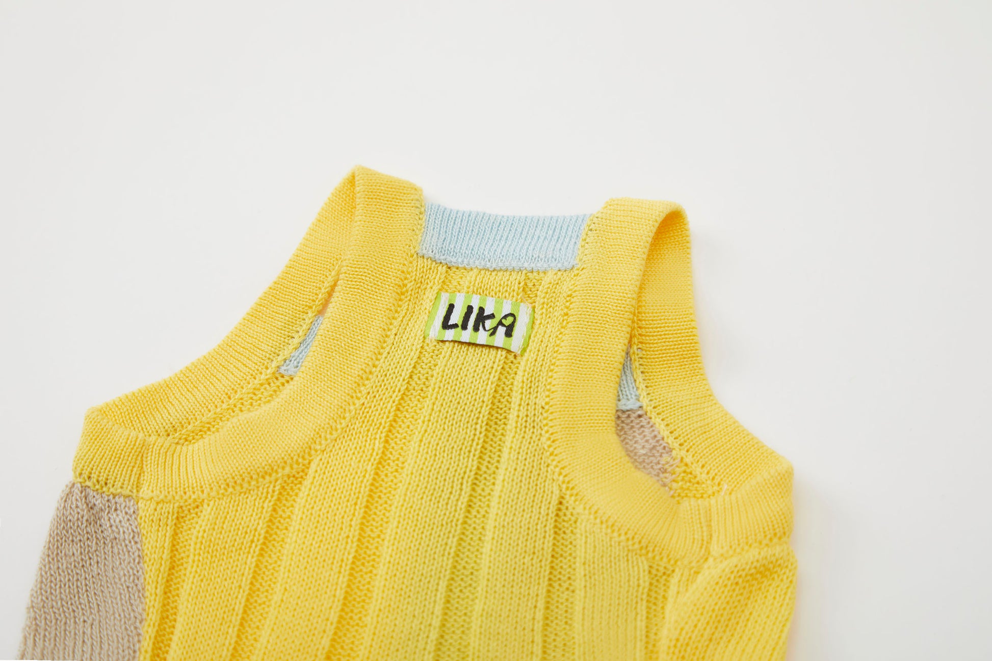 Cooling Lyocell Knitted Top Yellow Spring Summer Collection