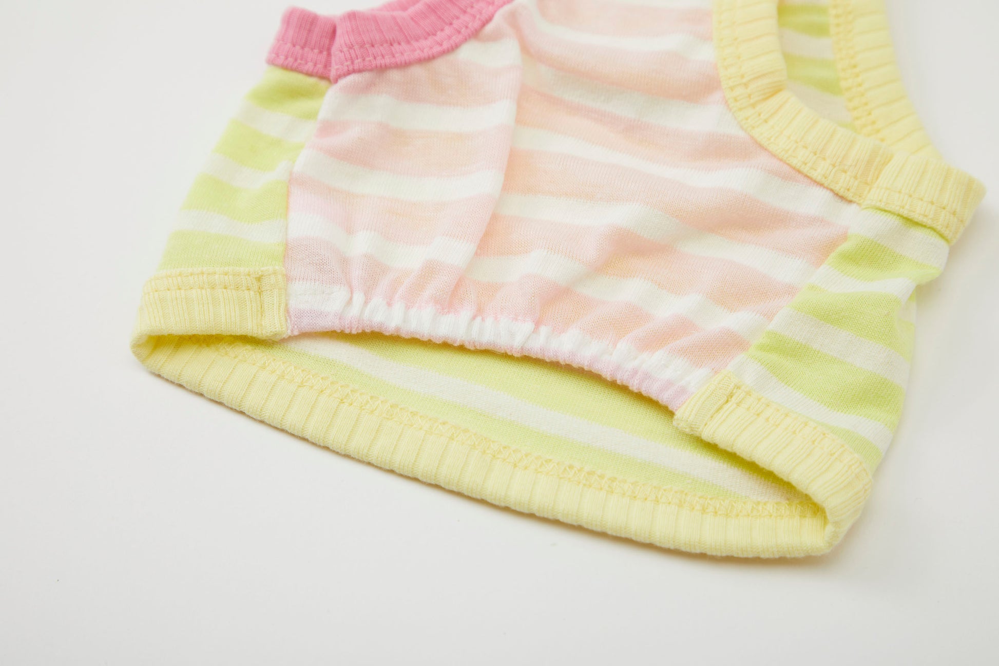 Breathable Linen-Blend Striped Dog Top Green Spring Summer Collection