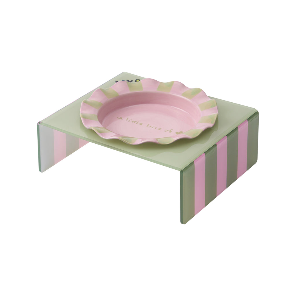 Garden Picnic Ceramic Plate & Acrylic Stand