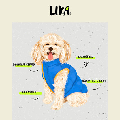 Reversible Padded Jacket - Azure Blue - Winter Jackets - LIKAPAWS