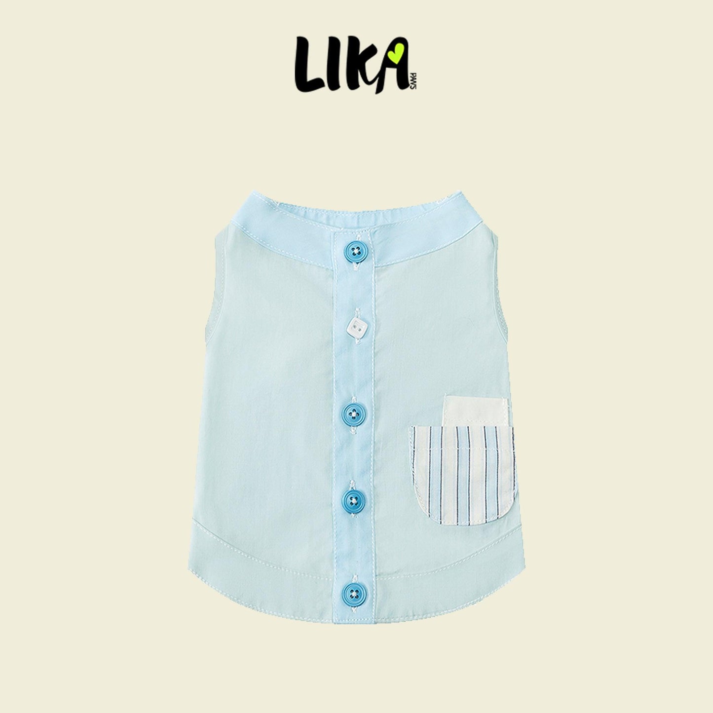 Summer Vacation Shirt & Hat - Ripple Blue - Shirt - LIKAPAWS