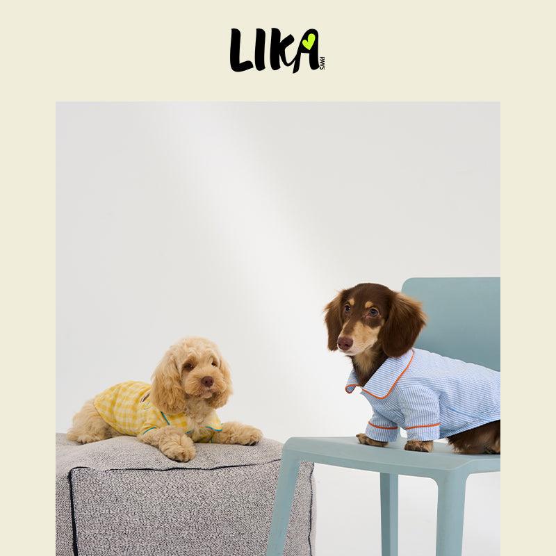 Sweet Dreams Doggy Pajama - Blue Stripes - Pajamas - LIKAPAWS