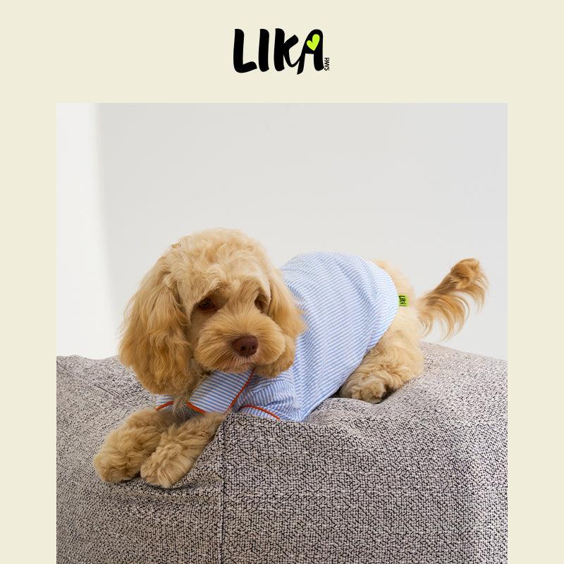 Sweet Dreams Doggy Pajama - Blue Stripes - Pajamas - LIKAPAWS