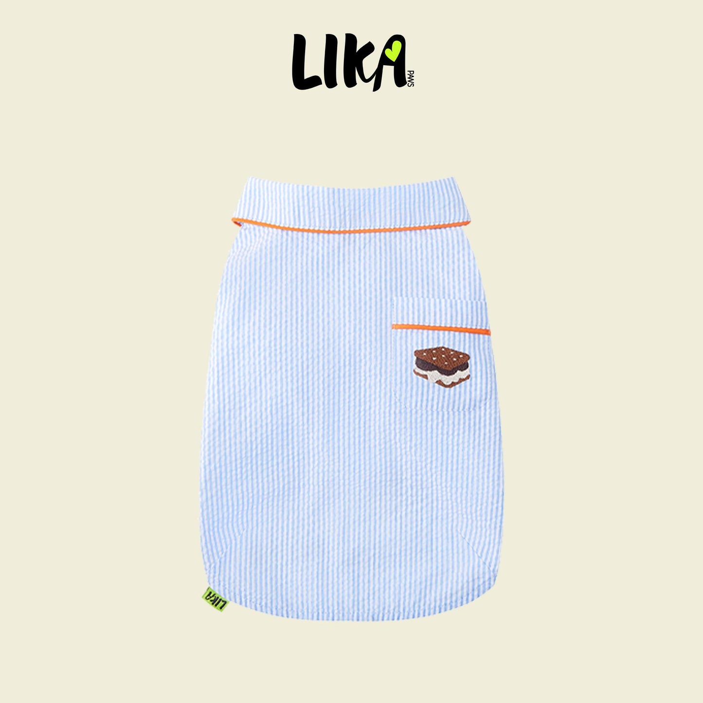 Sweet Dreams Doggy Pajama - Blue Stripes - Pajamas - LIKAPAWS