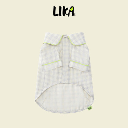 Sweet Dreams Doggy Pajama - Gray Plaid - Pajamas - LIKAPAWS