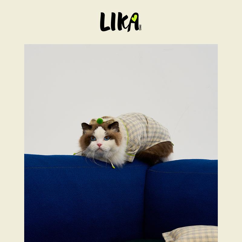 Sweet Dreams Doggy Pajama - Gray Plaid - Pajamas - LIKAPAWS