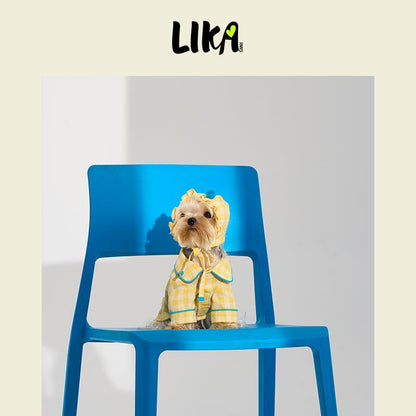 Sweet Dreams Doggy Pajama - Yellow Plaid - Pajamas - LIKAPAWS