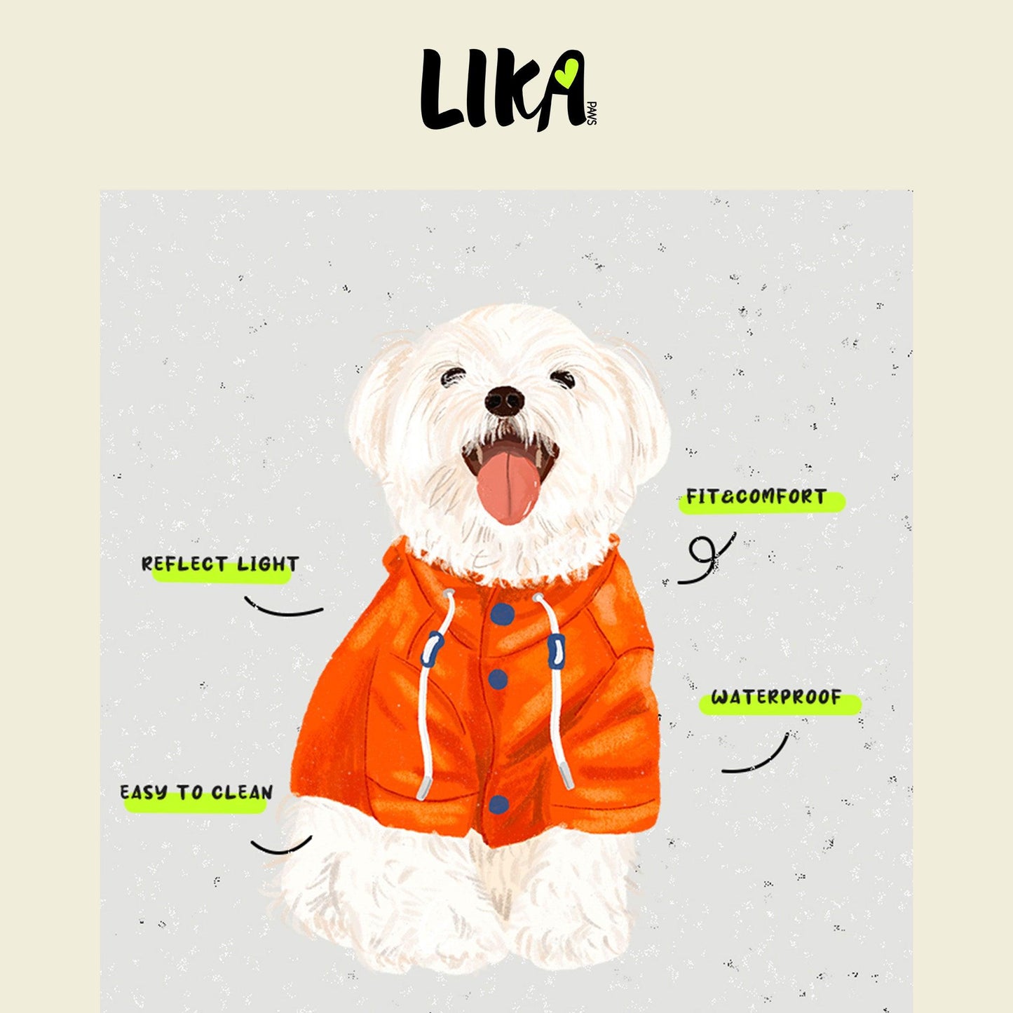 Water Proof All Day Function Coat - Marmalade - Raincoat - LIKAPAWS